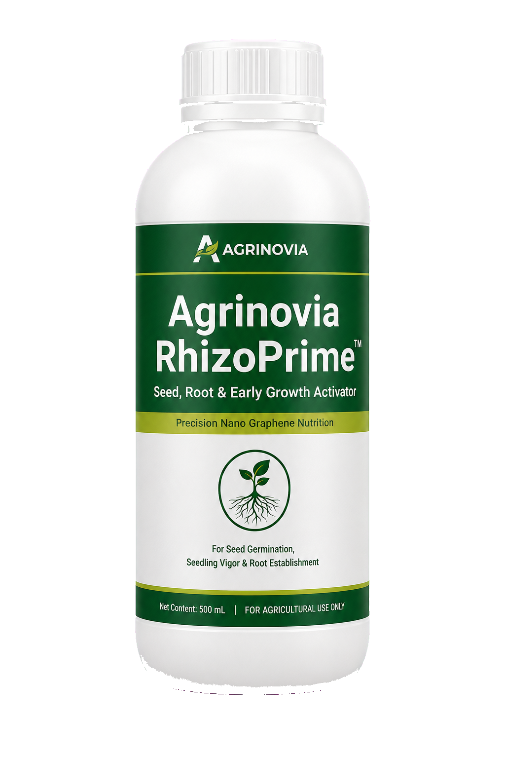 RhizoPrime™ 500 mL labelled bottle